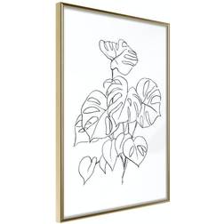 Arkiio Affisch Monochrome Monstera [Poster] 20x30 Poster